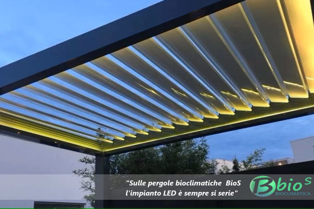 impianto led per pergole bioclimatiche