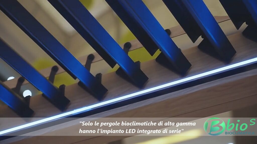 impianto led per pergole bioclimatiche